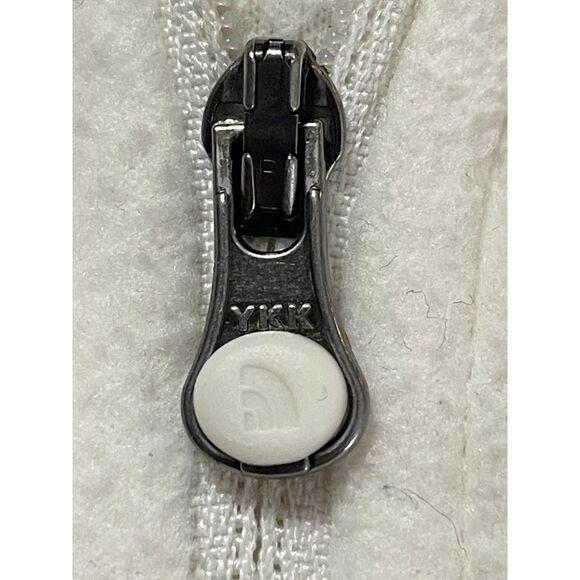 The North Face Women’s L-XL White Fleece Quarter Zip Pullover Pink Ribbon - Picture 5 of 15